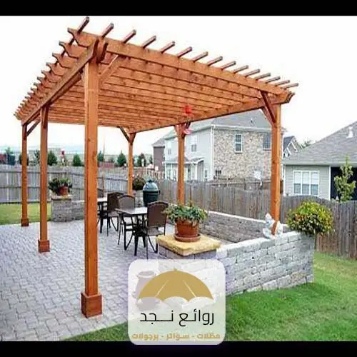 مظلات حدائق خشبية بالرياض